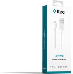 Кабель TTEC 2DK7508B, Lightning (m) - USB (m), 1м, белый
