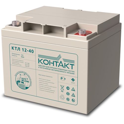 Аккумуляторная батарея КОНТАКТ КТЛ 12-40 для ИБП, 12В, 40Ач [kntktl1200400f6]