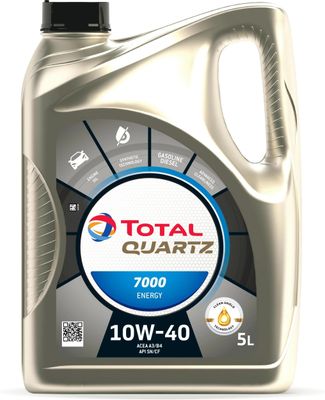 Моторное масло TOTAL Quartz 7000, 10W-40, 5л, полусинтетическое [214109 ...