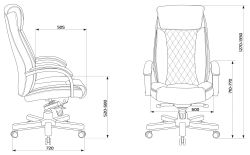 Кресло руководителя Бюрократ T-9924Walnut, кожа, до 200кг, светло-коричневый