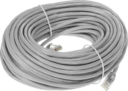 Патч-корд PREMIER UTP, кат.6, 30м, 4 пары, 24AWG, алюминий омедненный, многожильный, серый