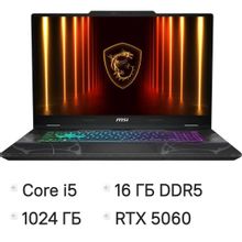 Изображение товара Игровой ноутбук MSI Cyborg 17 с Intel i5, 16ГБ RAM, RTX 5060