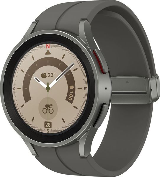 Смарт-часы Samsung Galaxy Watch 5 Pro 45мм,  1.4",  серый/серый [sm-r920nztacis]
