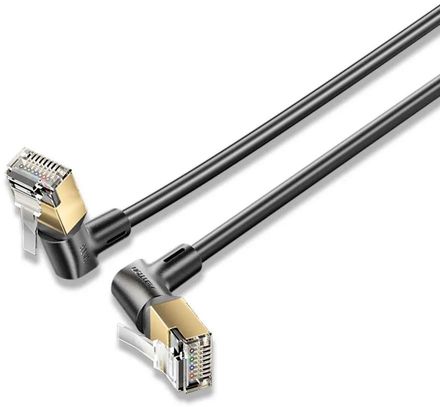 Патч-корд VENTION IKLBI литой (molded), S/FTP, кат.8, 3м, 4 пары, 32AWG, медь бескислородная, многожильный, черный