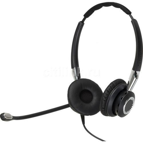 Гарнитура Jabra Biz 2400 II QD Duo NC, для контактных центров, накладные, проводные, черный [2409-820-204]