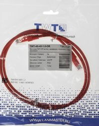 Патч-корд LanMaster вилка RJ-45, вилка RJ-45, кат.5E, ПВХ, 1м, оранжевый