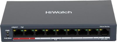 Коммутатор HIWATCH DS-S908P(B), неуправляемый – купить в Ситилинк | 1411760