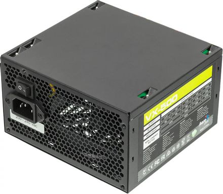 Блок питания Aerocool VX-500, 500Вт, 120мм, черный, retail
