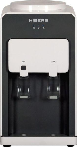 Кулер HIBERG DK 20W, настольный, компрессорный, push - кран, белый/черный