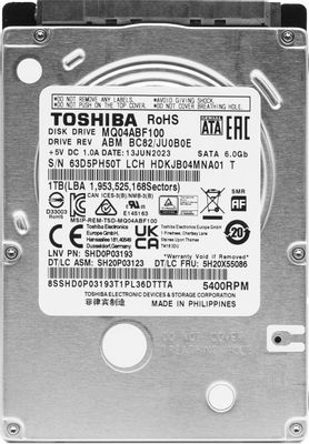 Жесткий диск Toshiba MQ04 MQ04ABF100,  1ТБ,  HDD,  SATA III,  2.5"