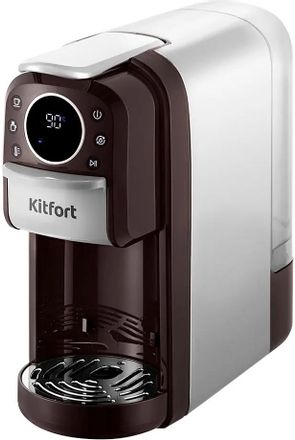 Капсульная кофеварка KitFort КТ-7656, 1400Вт, цвет: коричневый