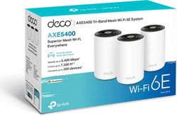 Бесшовный Mesh роутер TP-LINK Deco XE75, Wi-Fi 6E, AXE5400, 3 WAN/LAN, белый, 3 шт. в комплекте