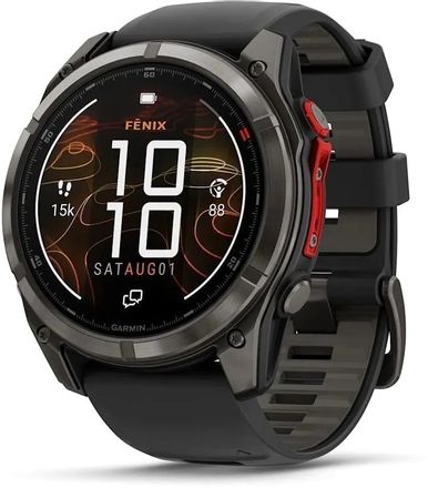 Смарт-часы Garmin Fenix 8 Pro,  51мм,  1.4",  черный/угольно-серый