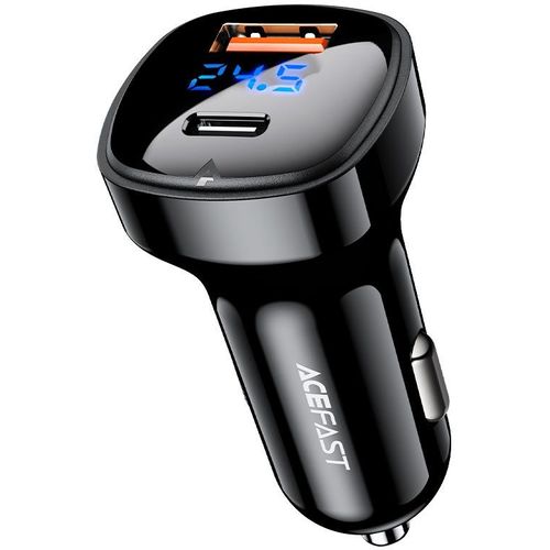 Автомобильное зарядное устройство ACEFAST B4, USB-A, USB-C, 66Вт, 3A, черный [af-b4-bk]