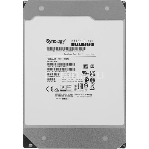 Жесткий диск SYNOLOGY HAT5300-12T 12ТБ SATA, 7200об/мин, 3.5"