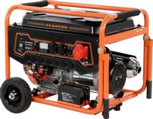 Изображение товара Бензиновый генератор CARVER PPG-8000E-3 2 кВт/6 кВт, 25 л бак, колёса Изображение товара Бензиновый генератор CARVER PPG-8000E-3 2 кВт/6 кВт, 25 л бак, колёса