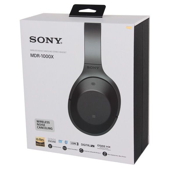 Наушники Sony MDR-1000X, 3.5 мм/Bluetooth, накладные, черный