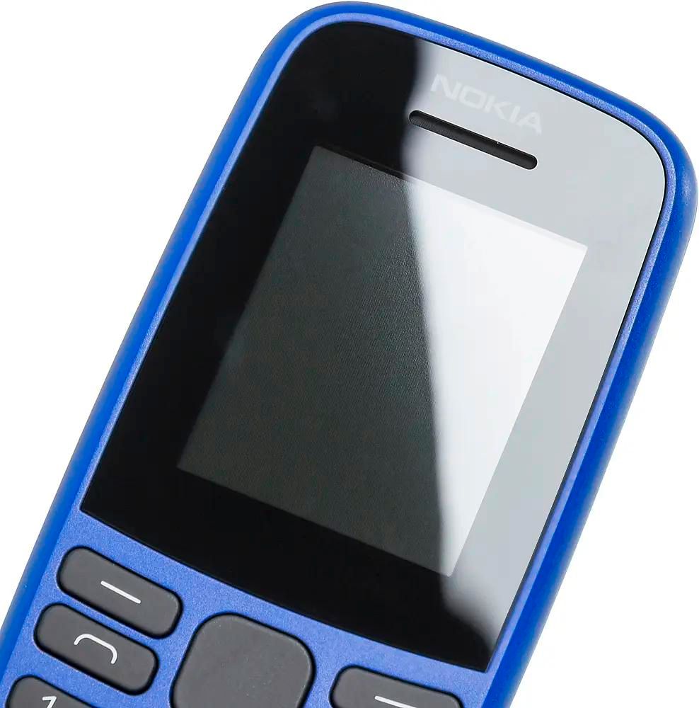 Сотовый телефон Nokia 105 SS TA-1203 (без зарядки), синий – купить в  Ситилинк | 1212675