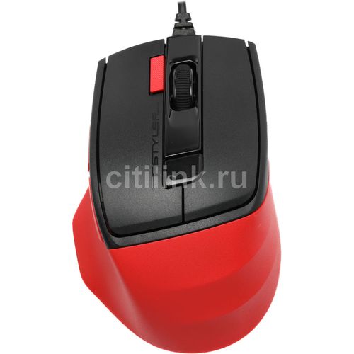 Мышь проводная A4TECH Fstyler FM45S Air, оптическая, USB, 2400dpi, красный и черный [fm45s air usb (sports red)]