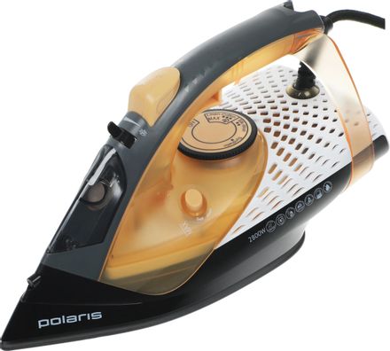 Утюг Polaris PIR 2860AK, с паровым ударом, 2800Вт, с автоотключением, оранжевый и черный