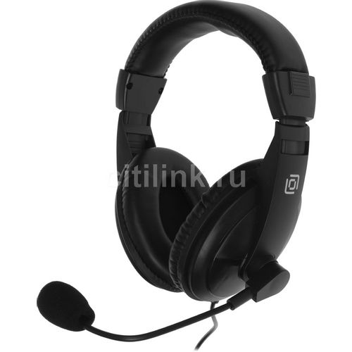 Гарнитура Oklick HS-M137V, для компьютера, мониторные, проводные, черный [614046]
