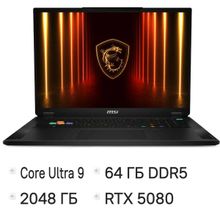 Изображение товара Игровой ноутбук MSI Stealth HX AI 18 IPS 4K RTX 5080 64ГБ 2ТБ Windows 11
