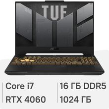 Изображение товара Игровой ноутбук ASUS TUF Gaming F15 FX507VV-LP256 15.6 IPS i7 RTX 4060 16GB 1TB SSD без ОС