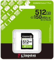 Карта памяти SDXC UHS-I U1 Kingston Canvas Select Plus 512 ГБ