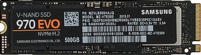 SSD накопитель Samsung 970 EVO MZ-V7E500BW 500ГБ, M.2 2280, PCIe 3.0 x4,  NVMe,  M.2