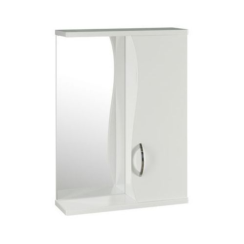 Шкаф MIXLINE Муссон 50 правый без подсветки, с зеркалом, подвесной, 500х692х190 мм, белый [528389] MIXLINE