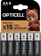 Изображение товара Батарейка OPTICELL Basic LR6 AA, 6 шт. Щелочные аккумуляторы
