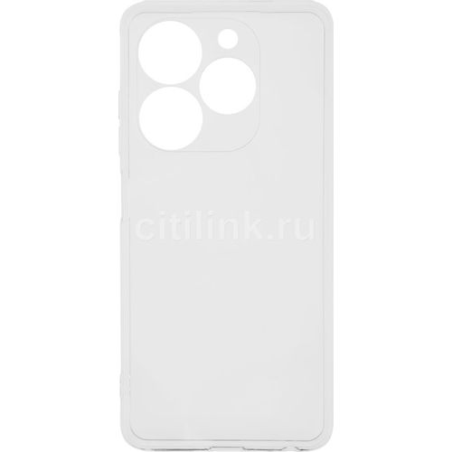 Чехол (клип-кейс) BORASCO Silicone Case, для Tecno Spark 20C, прозрачный [72689]