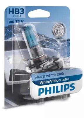 Лампа автомобильная галогенная Philips 9005WVUB1,  HB3,  12В,  65Вт,  1шт