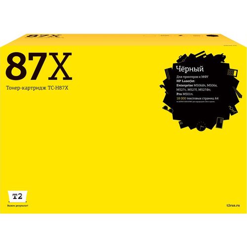 Картридж T2 TC-H87X, CF287X, черный / TC-H87X