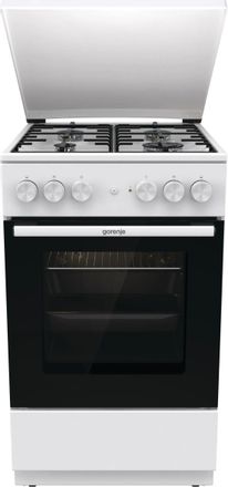 Газовая плита Gorenje GK5A22WH,  электрическая духовка,  металлическая крышка,  сталь, белый