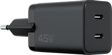 Изображение товара Сетевое зарядное устройство MAGSSORY ACH010b, 2xUSB-C, 45Вт, 3A, черный