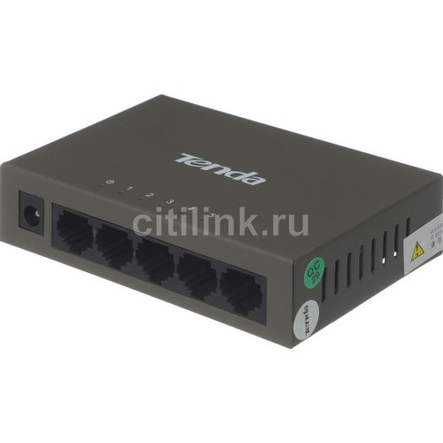 Коммутатор TENDA TEF1005D, неуправляемый, 5 RJ-45, 10/100 Мбит/с
