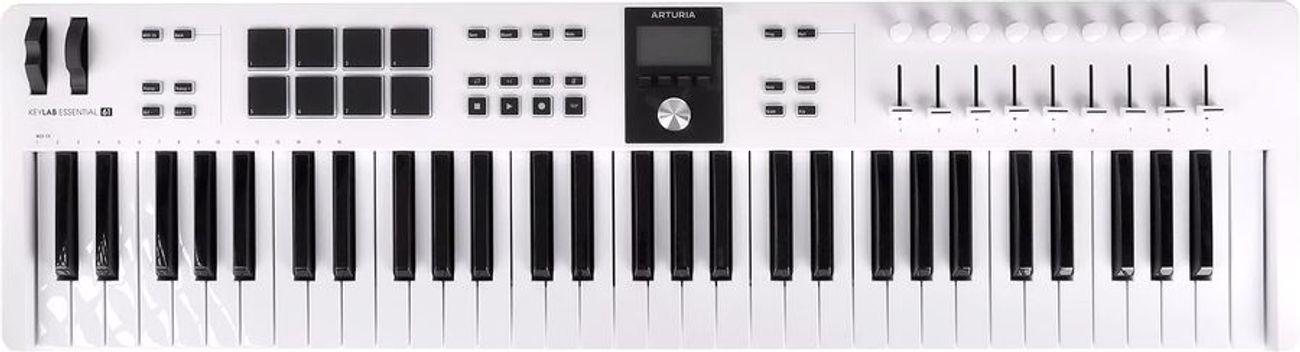 Синтезатор ARTURIA KeyLab Essential 61 mk3, белый