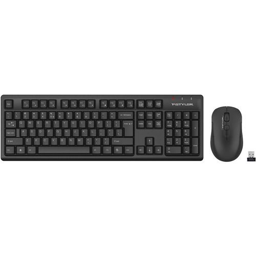 Комплект (клавиатура+мышь) A4TECH Fstyler FG1200S, USB, беспроводной, черный