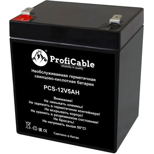 Аккумуляторная батарея PROFICABLE PCS-12V5AH для ИБП, 12В, 5Ач