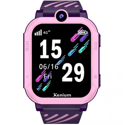 Смарт-часы XENIUM W600, 1.83", с SIM, фиолетовый/розовый