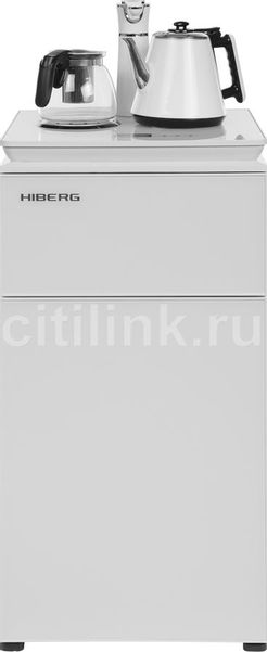Кулер HIBERG F-91FGW, напольный, электронный, сенсор, белый/черный