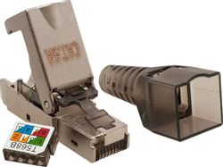 Коннектор SUPRLAN 10-0240-1 STP кат.6A RJ45 серый