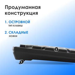 Комплект (клавиатура+мышь) Oklick S255W, черный