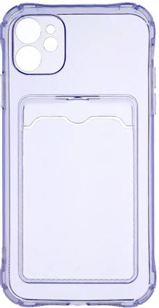 Чехол (клип-кейс) ZIBELINO Silicone Card Holder, для Apple iPhone 11, сиреневый [zsch-apl-11-cam-lil]
