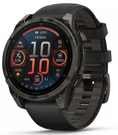 Смарт-часы Garmin Fenix 8,  47мм,  1.4",  черный