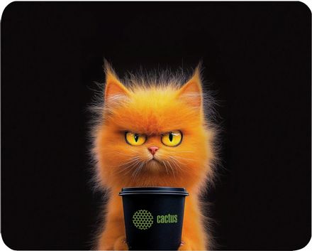 Коврик для мыши Cactus Red Cat ткань, 220х180х2мм [cs-mpc-p11xs]