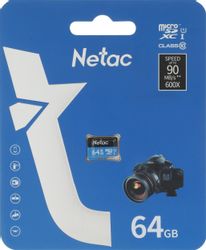 Карта памяти microSDXC UHS-I U1 NETAC P500 64 ГБ