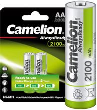 Изображение товара AA Аккумуляторная батарейка CAMELION NH-AA2100ARBP2,  2 шт. 2100мAч