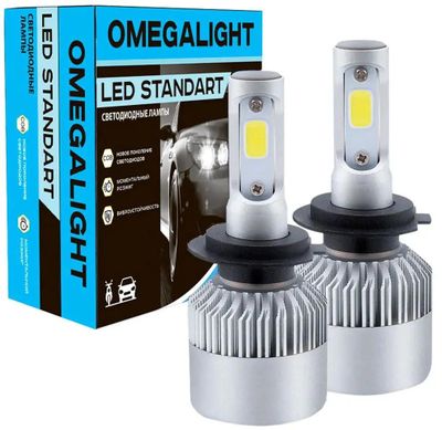 Лампа автомобильная светодиодная OMEGA LIGHT OLLEDH11ST-1,  H11,  12В,  25Вт,  6000К,  2шт